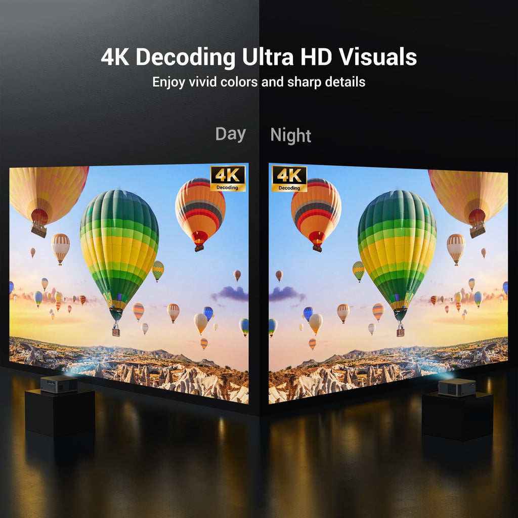 2000 ANSI 4K Decoding Projector WiFi 6 Auto Focus