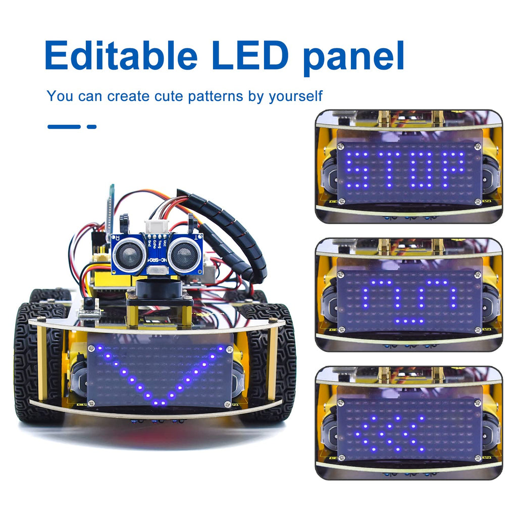 Программируемый набор для сборки робота-автомобиля 4WD для Arduino Uno