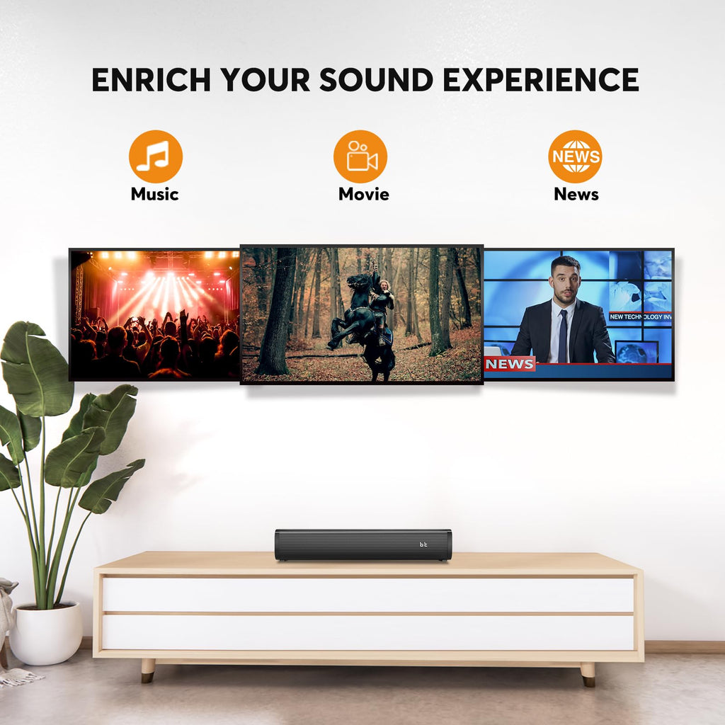 Wohome 2.1 Sound Bar with Built-in Subwoofer for TV