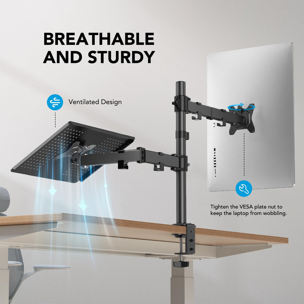 Single Arm Desk Monitor Stand HNCM2 Adjustable