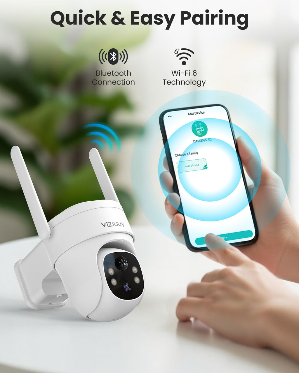 Wireless Outdoor Solar Security Cameras 2 Pack with 3MP