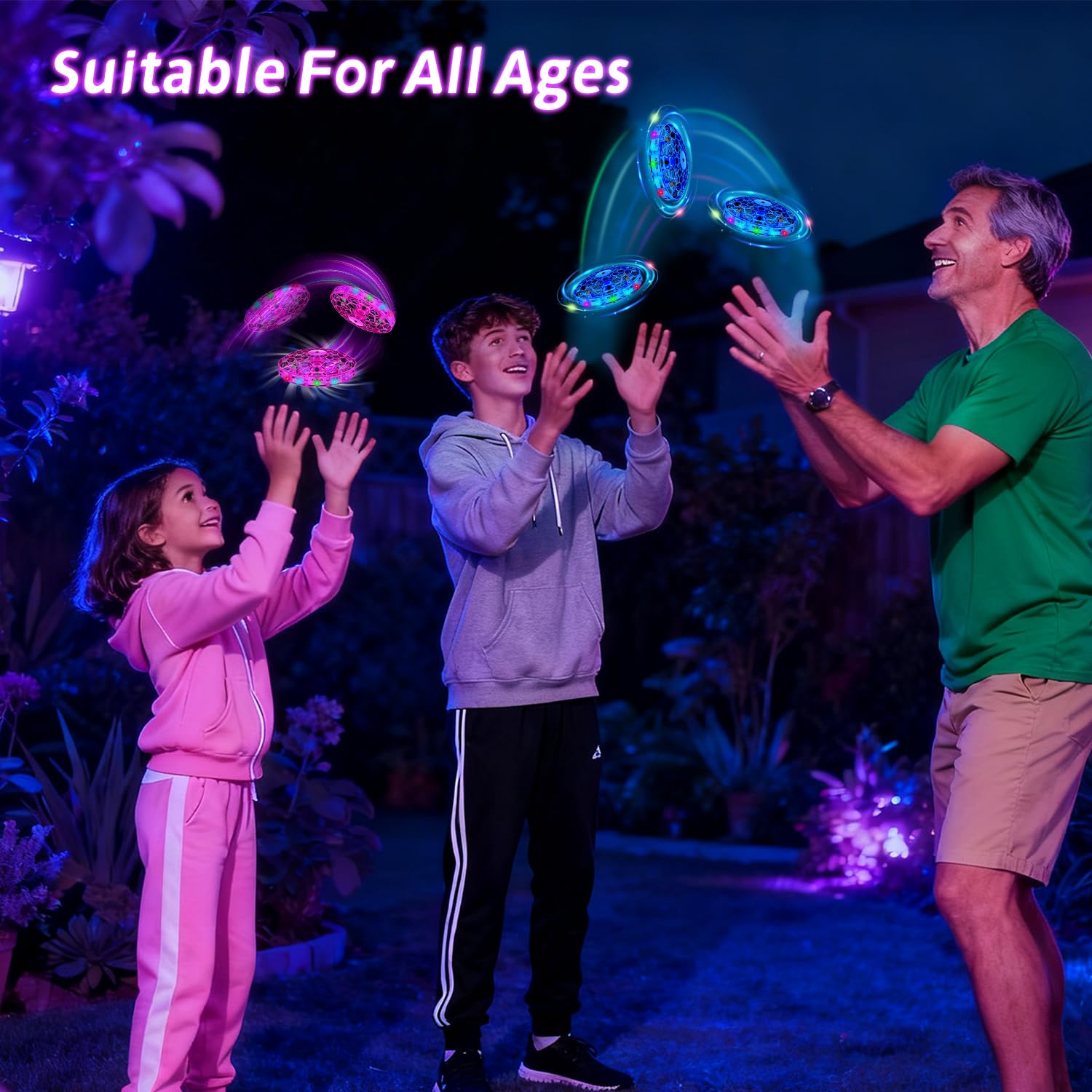 Mini Drone For Kids,Hand Operated Small Drone Indoors&Outdoor,Colorful Stunts Flying Ball Toy,Stem Toys For Children,Birthday And Christmas Gift For 6 7 8 9 10 11 12+ Year Old Boys Or Girls（Blue）