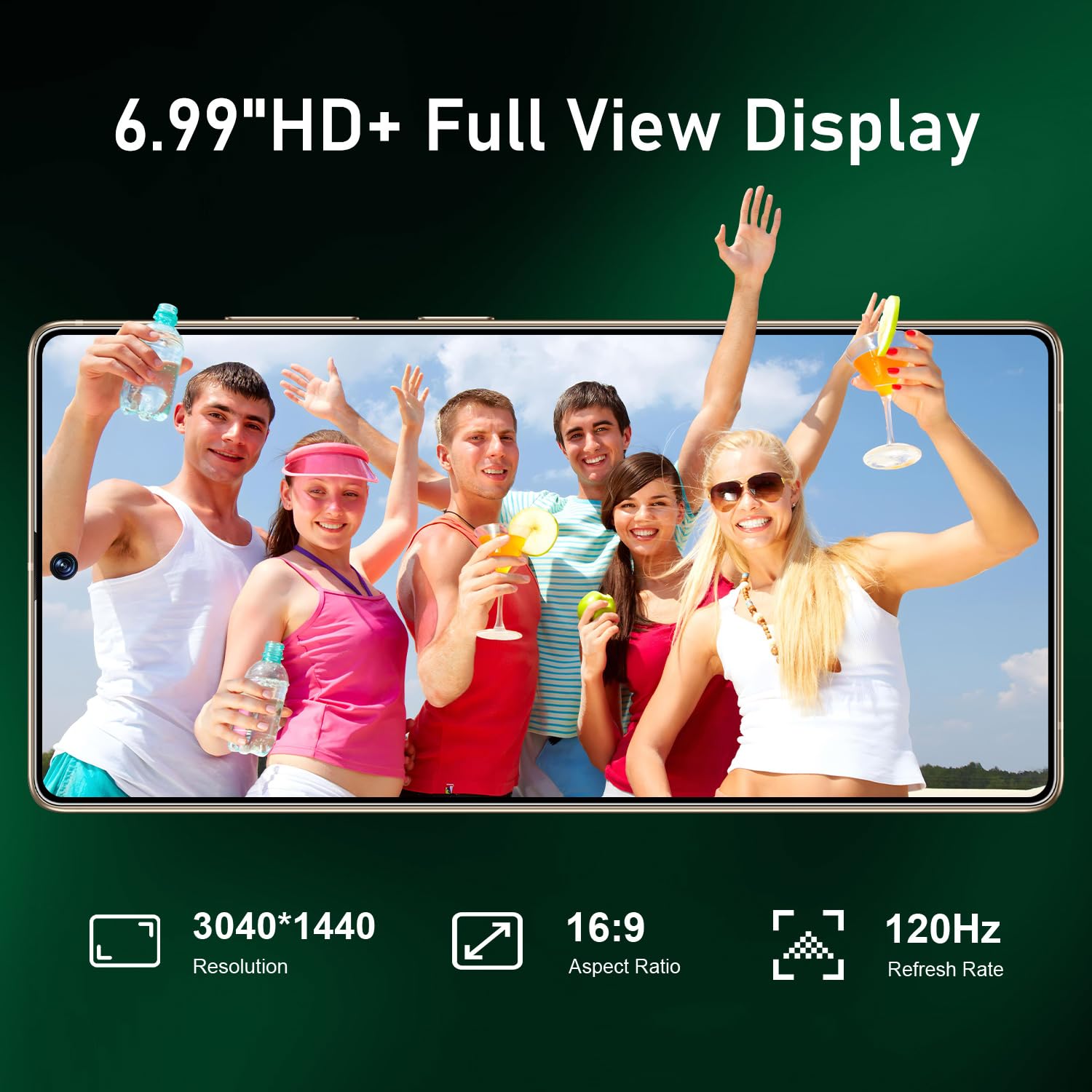 UIOUOR I25 Ultra: 6.99" FHD+ Android 14 Smartphone | 12GB+512GB | 108MP+68MP Camera | 7000mAh Battery | Built-in Stylus Pen | Blazing Fast Performance (Desert Titanium)