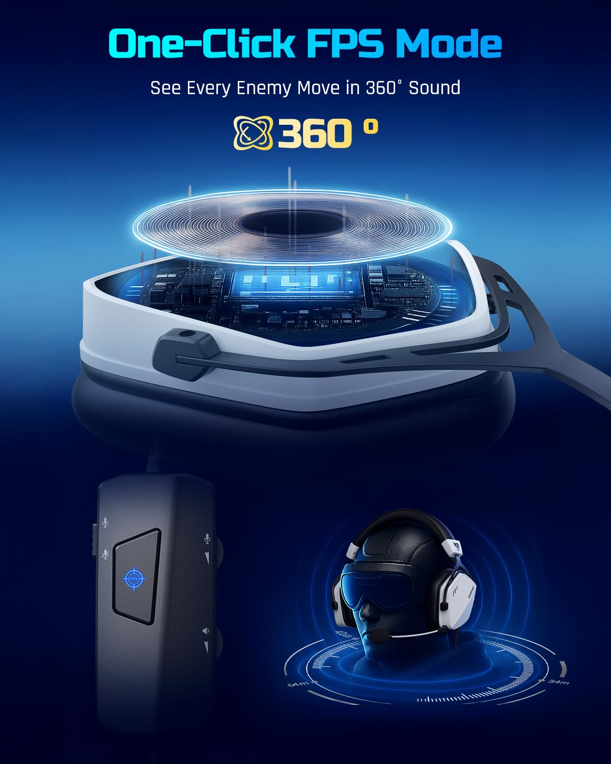 Auriculares Gaming NUBWO HG03 USB-A con Sonido Surround 7.1