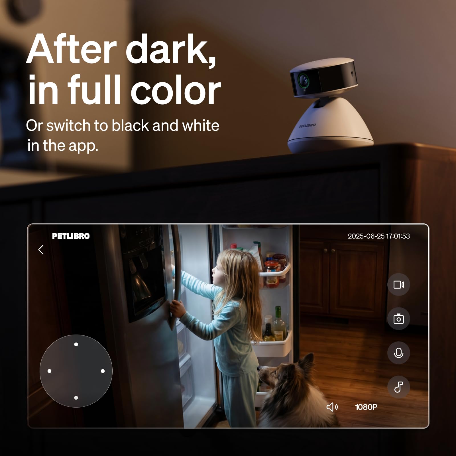 PETLIBRO Security Indoor Camera Includes 90-Day AI Trial w/AI Human/Pet Detection & Two-Way Audio, Home Camera w/360° Pan Tilt & Night Vision, Dog/Pet Cam w/Multi-Pet Recognition, Smart Summaries