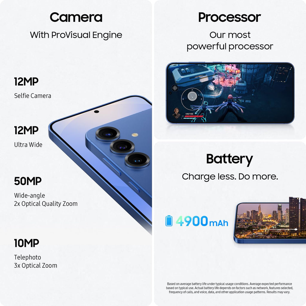 Samsung Galaxy S25+ Cell Phone, 256GB Smartphone, Unlocked Android, AI Night Mode Camera, Snapdragon 8 Elite Fast Processor, ProScaler Display, 4900mAh Battery, 2025, US 1 Yr Warranty, Navy