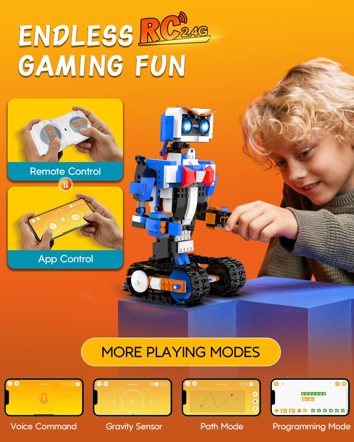 STEM-Roboter-Bausatz mit App-Steuerung 3 Modelle