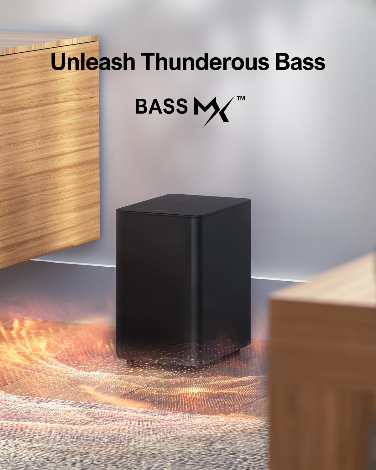 Barra de sonido 5.1 canales con 320W de potencia