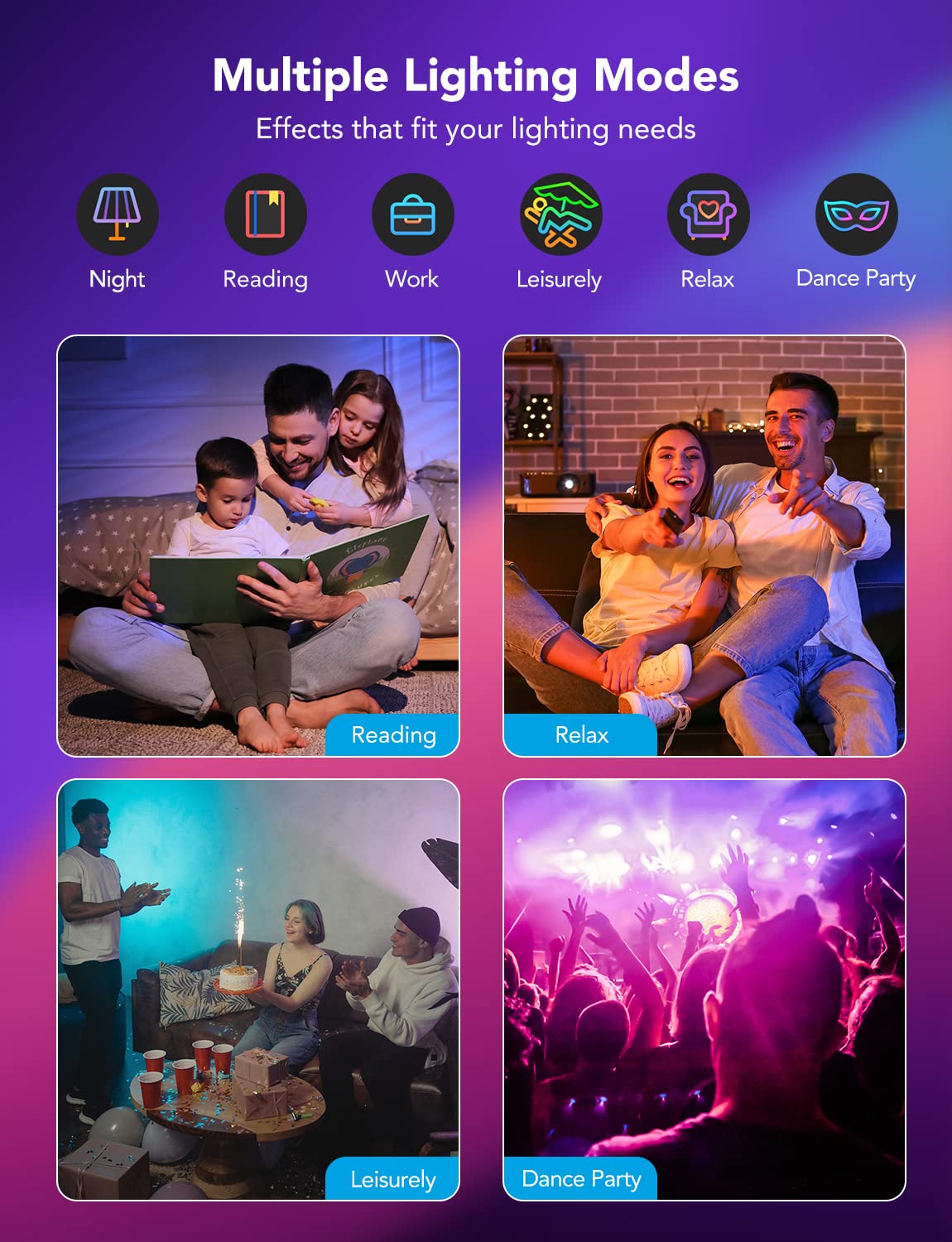 Govee Smart Recessed Lighting 6 Inch, Wi-Fi Bluetooth Direct Connect RGBWW LED Downlight, 65 Scene Mode, Canless Recessed Light Work with Alexa & Google Assistant with Junction Box, 1100 Lumen, 4 Pack