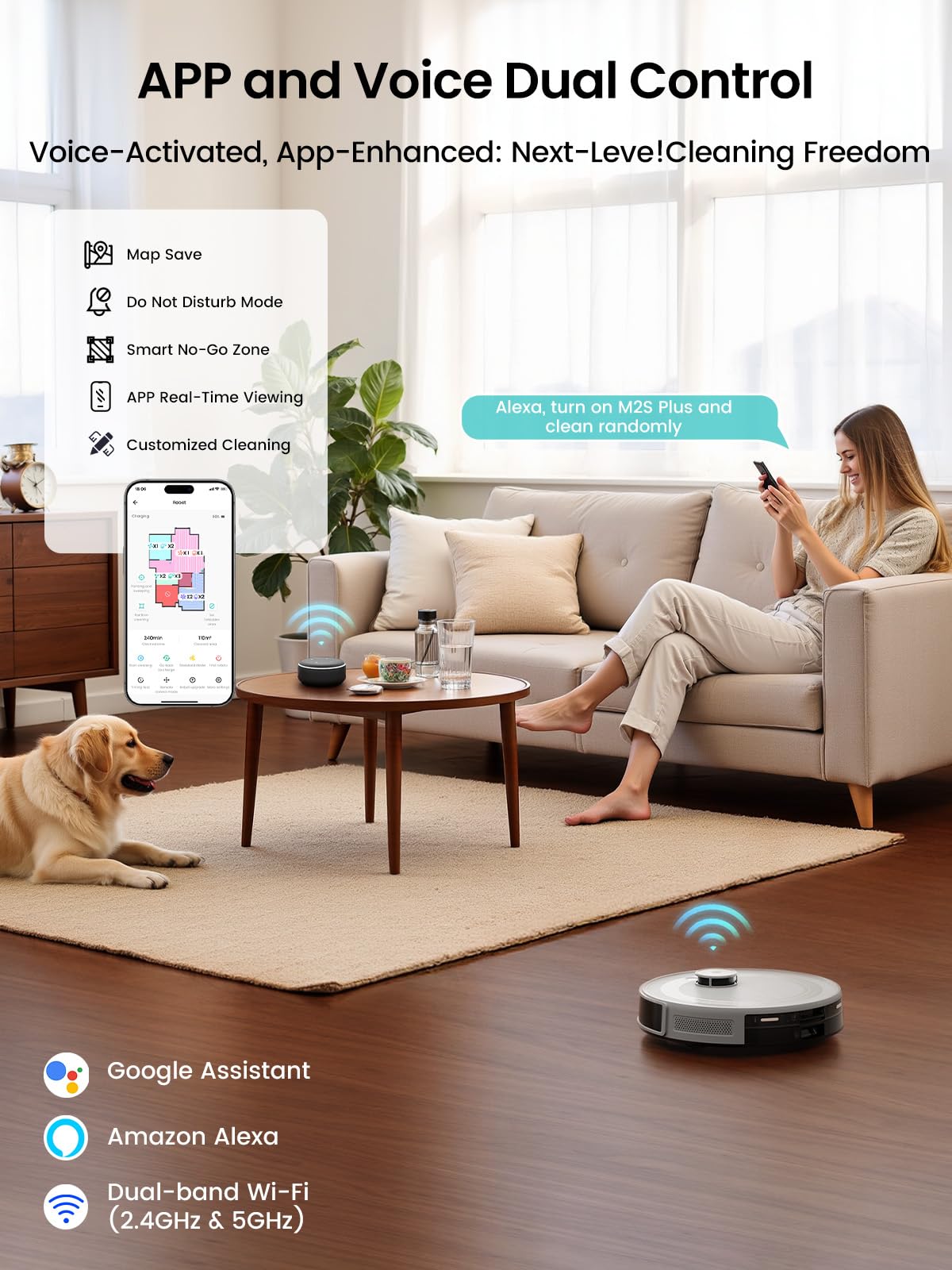 Lefant LiDAR Robot Vacuum and Mop Combo with Self-Emptying Base