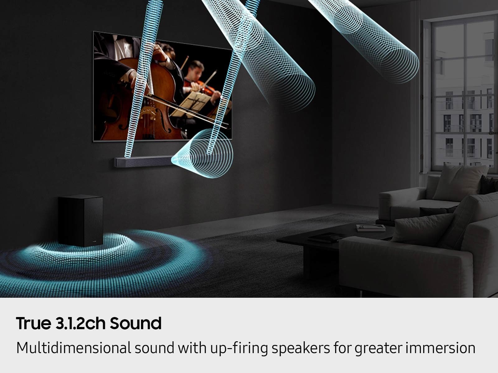 Dolby Atmos Soundbar mit drahtlosem Subwoofer Samsung Q600F