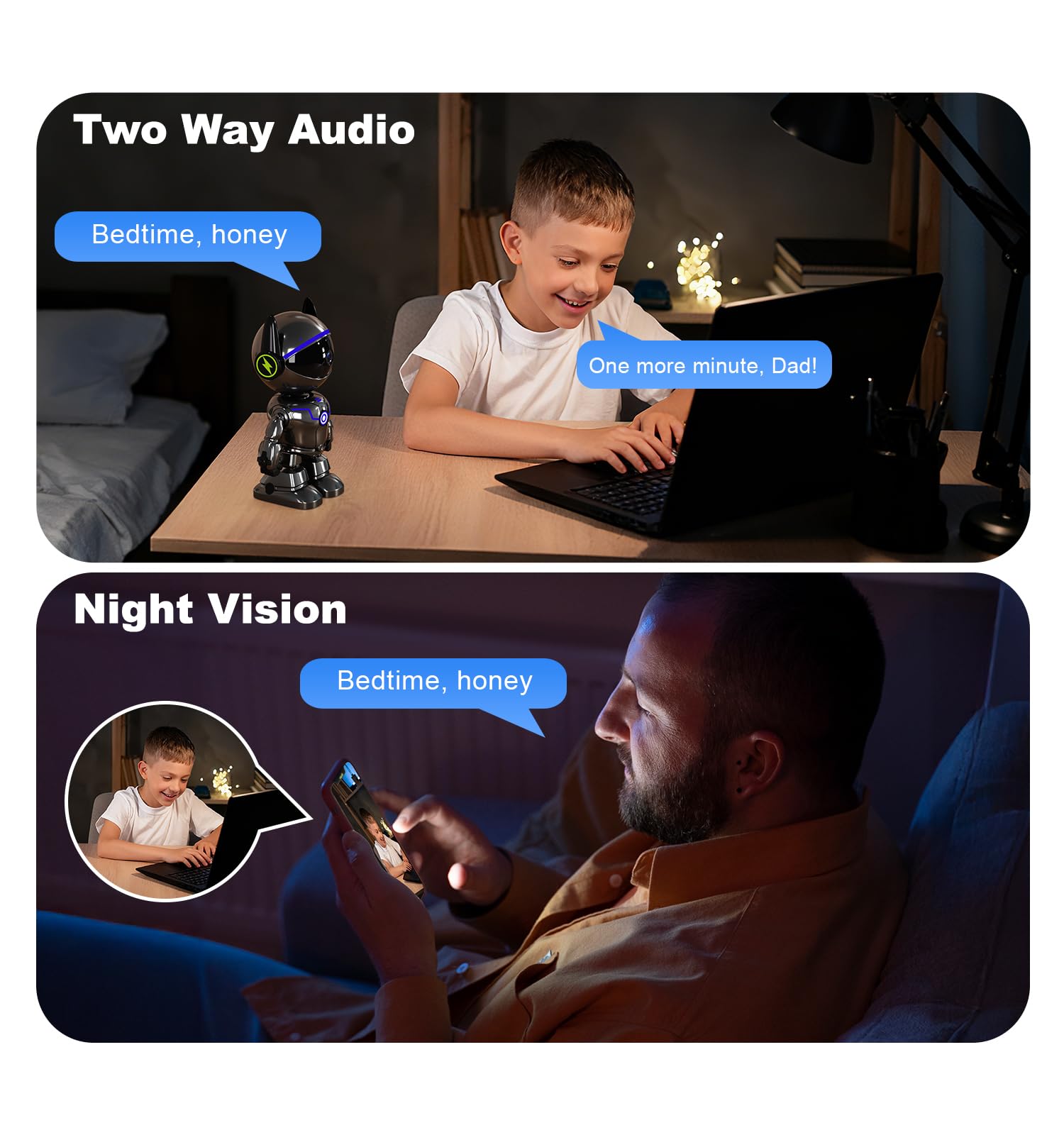 Gyliziex 2K Indoor Security Robot Camera with WiFi