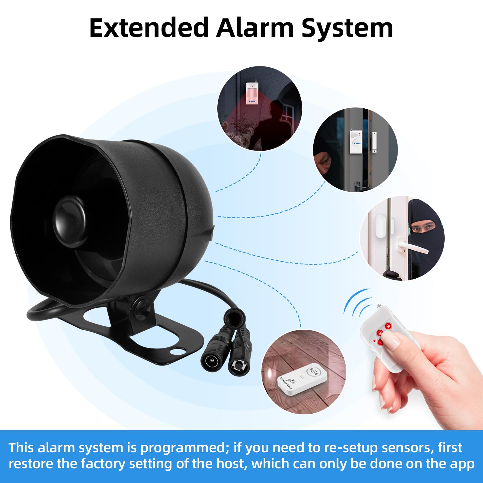 WiFi Home Security Alarm System 8-Piece Kit with App