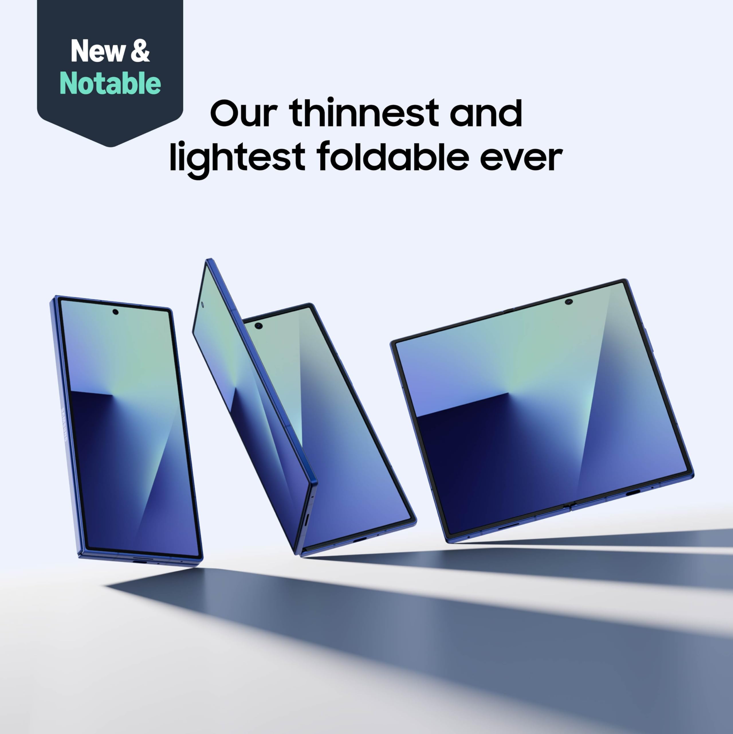 Samsung Galaxy Z Fold7 Cell Phone, 256GB AI Smartphone, Unlocked Android, AI Photo Edits, Large Screen, Long Battery Life, 2025, US 1 Yr Manufacturer Warranty, Blue Shadow