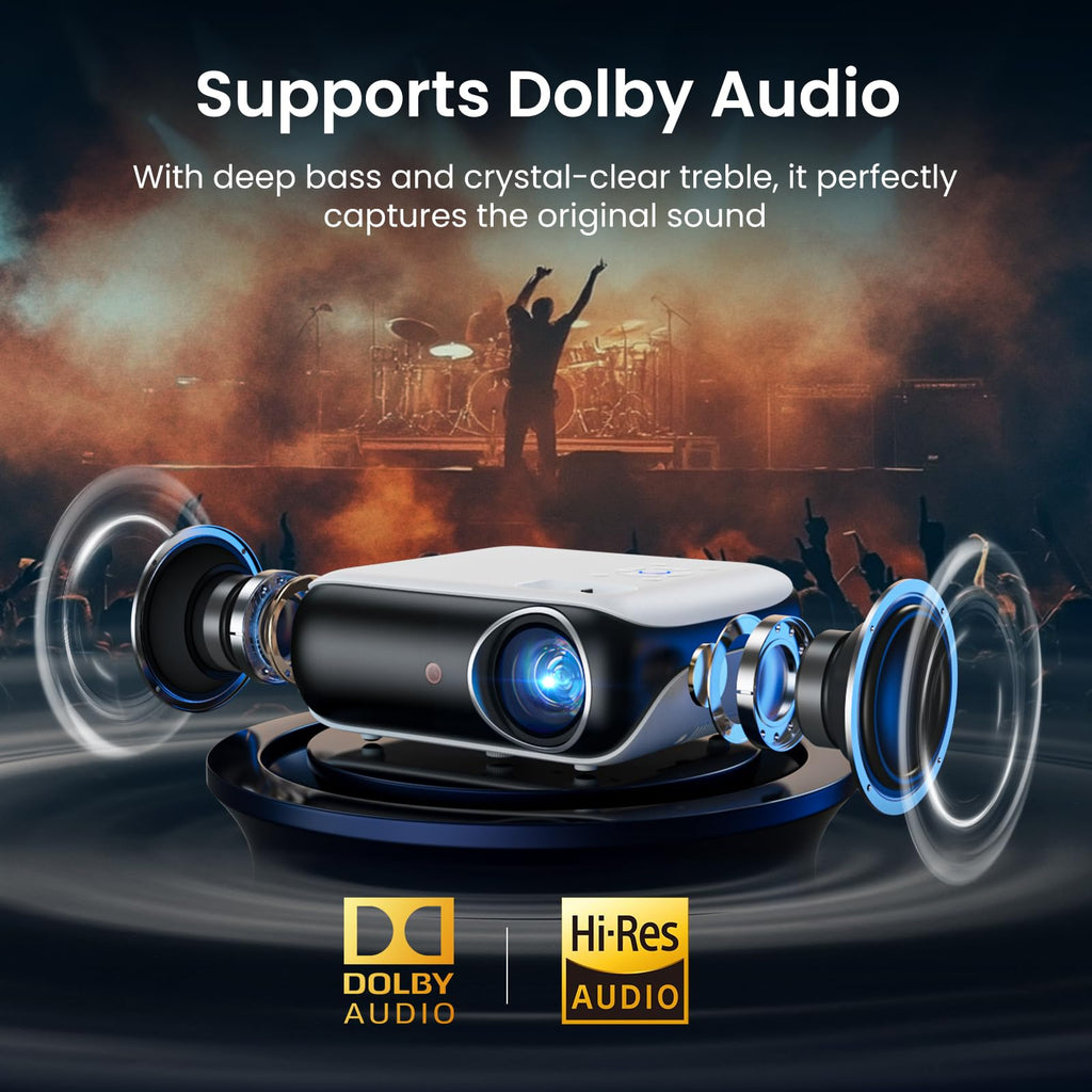 4K UHD Google TV Smart Projector with Dolby Sound