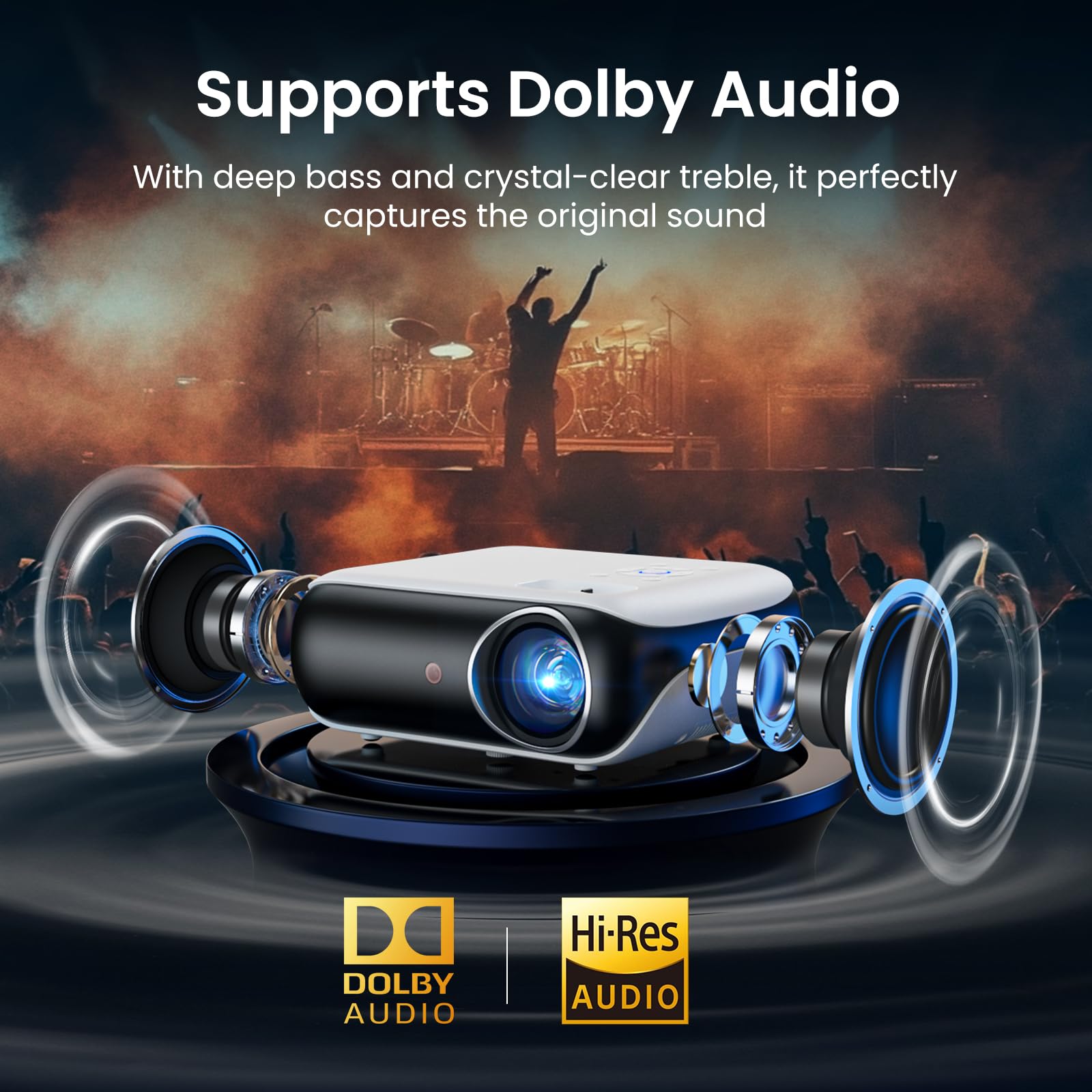 4K UHD Google TV Smart Projector with Dolby Sound