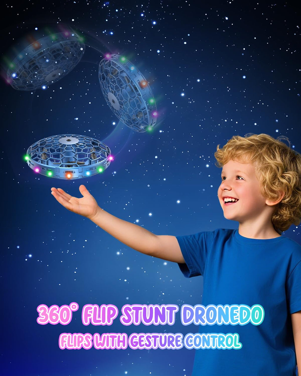 PYMSRTY 360° Дрон с бесконтактным датчиком движения