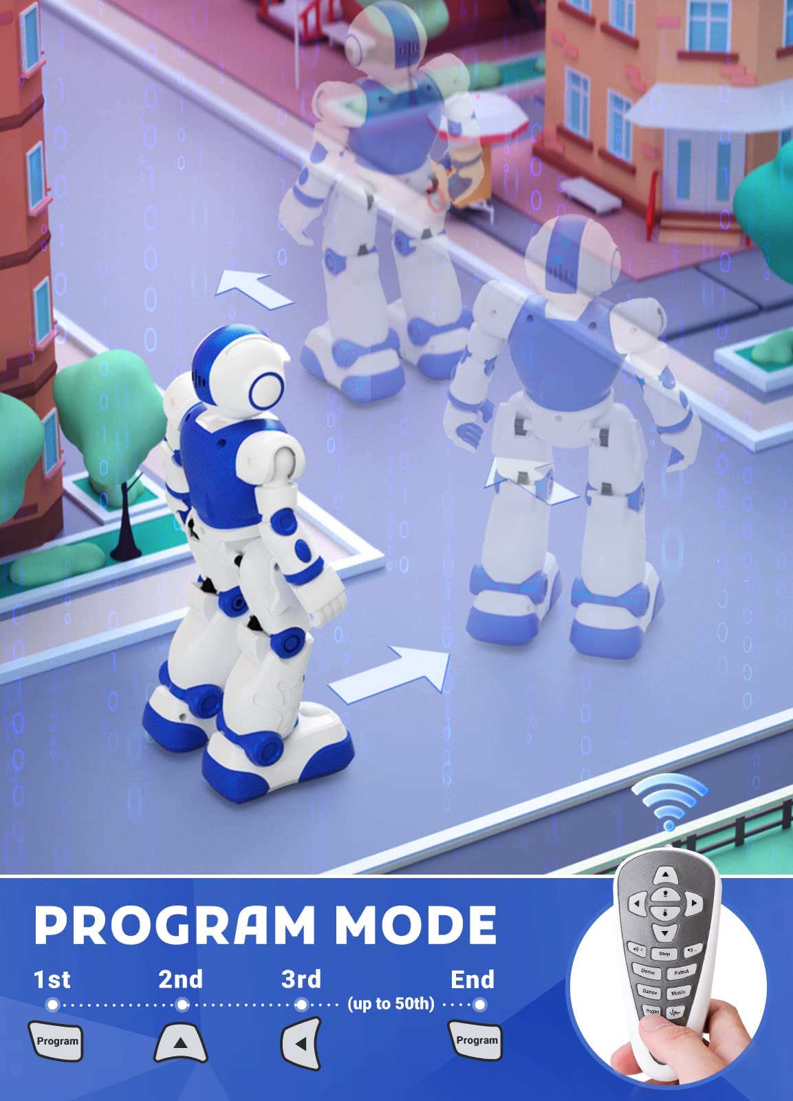 Programmable Robot Toy for Kids STEM Learning RC-100