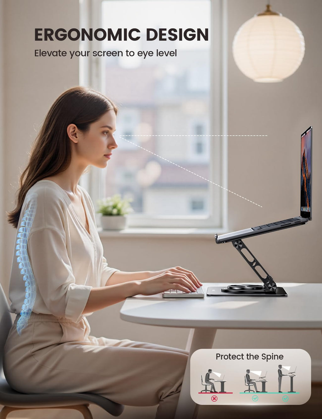360° Rotating Aluminum Laptop Stand STDL04
