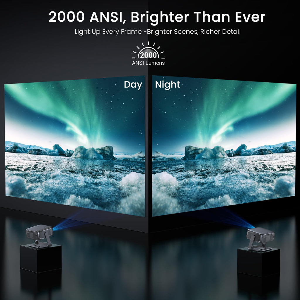Google TV 4K Outdoor Projector 2000 ANSI HAPPRUN