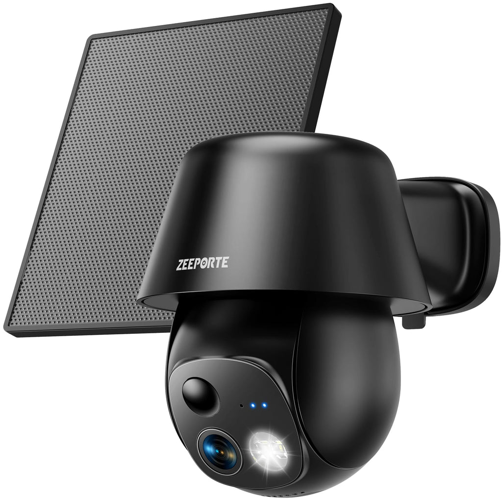 2K Солнечная беспроводная уличная камера безопасности с панорамированием и