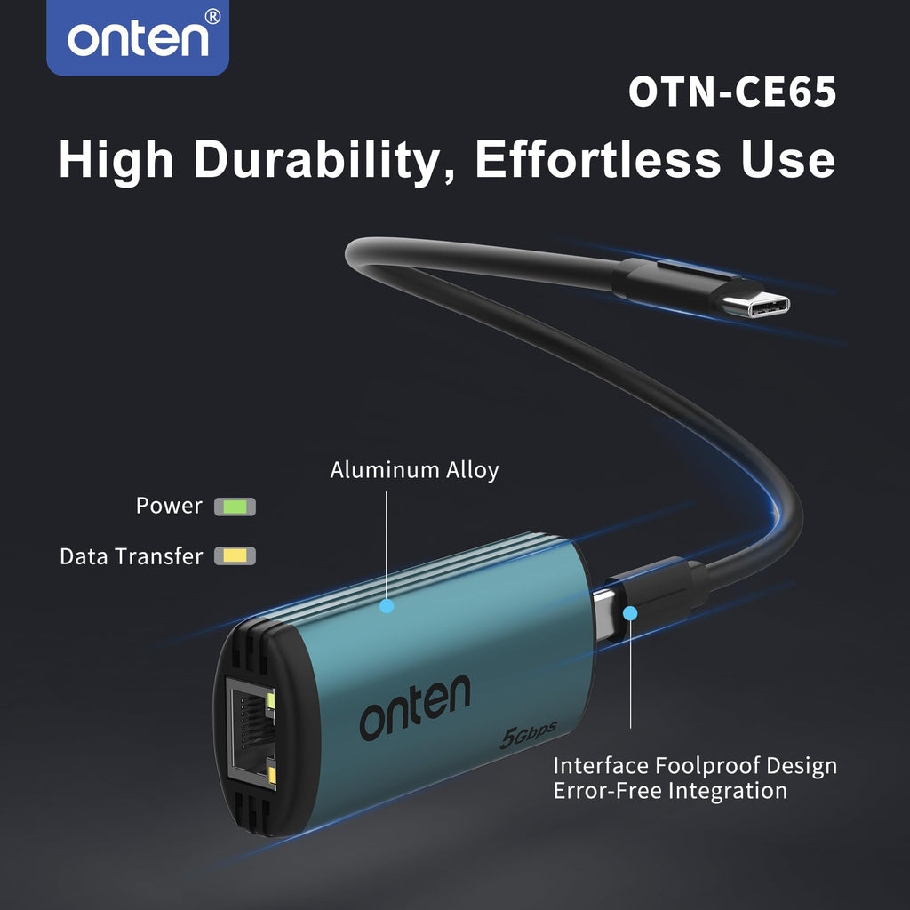 Adaptador USB-C a Ethernet de 5 Gbps Red LAN