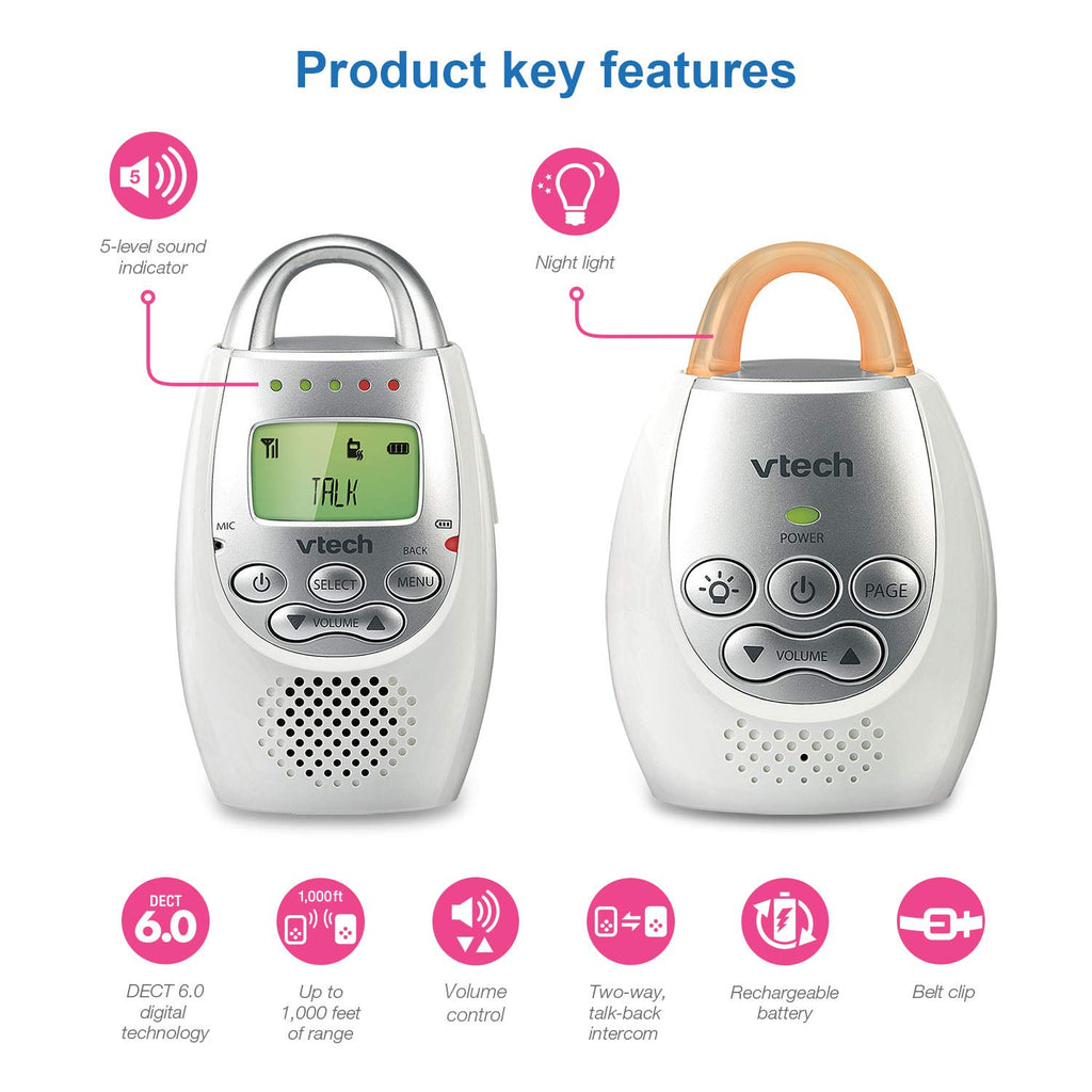 Audio-Babyphone mit großer Reichweite und Zwei-Wege-Kommunikation