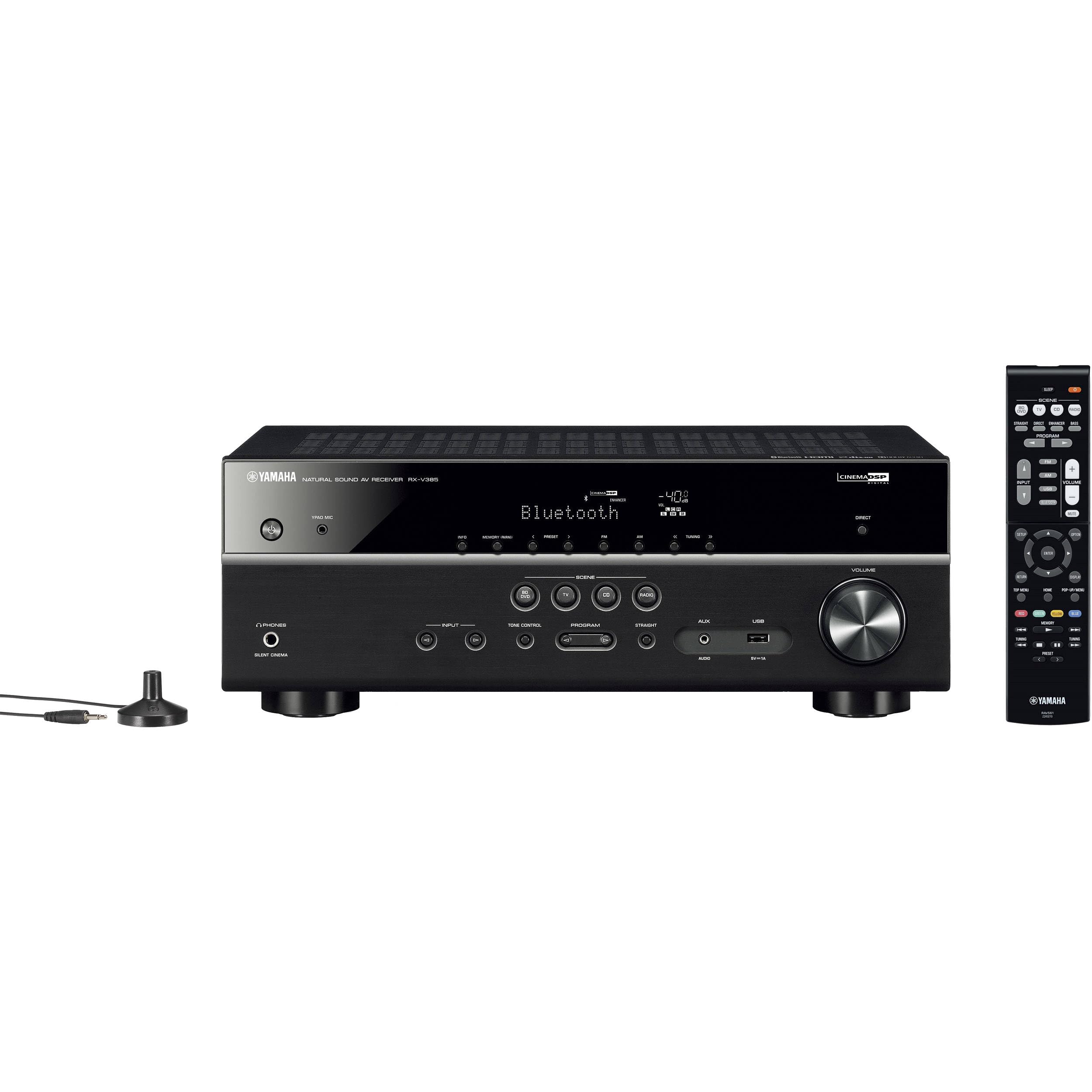Yamaha Audio YHT-4950U 4K Ultra HD 5.1-Channel Home Theater System with AV Receiver, 8" 50W RMS Powered Subwoofer Speakers True Surround Sound and Bluetooth Streaming Bundle with Accessories