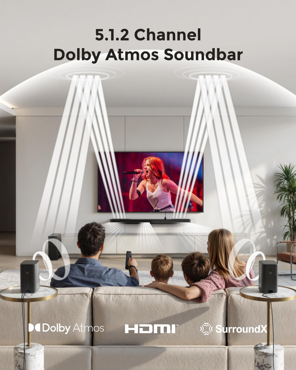 Sistema de Barra de Sonido 5.1.2ch Dolby Atmos con