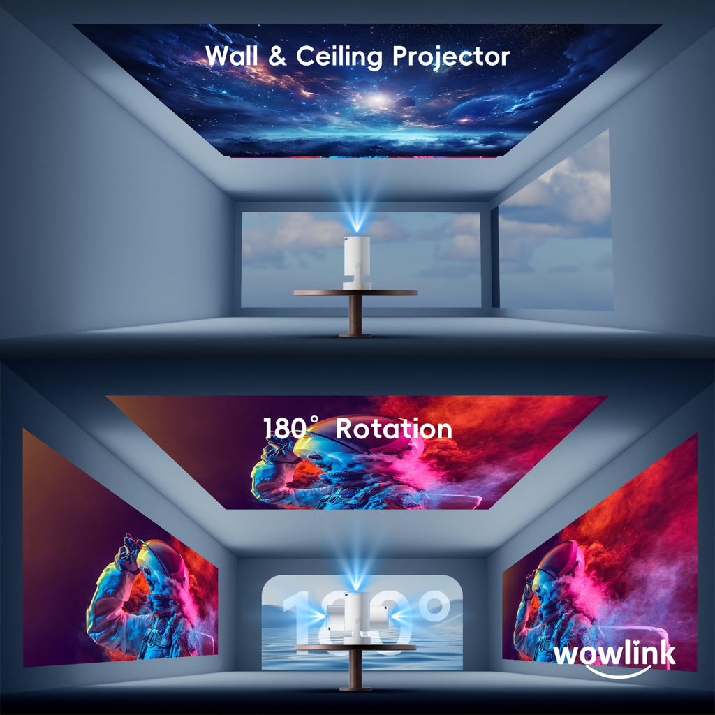 Proyector Mini Portátil 4K HDR con WiFi 6 Bluetooth