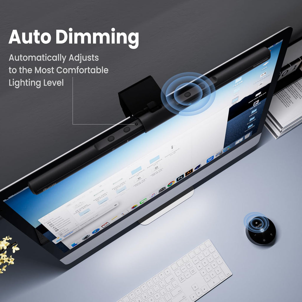 Computer Monitor Lamp with Auto-Dimming and Eye Care