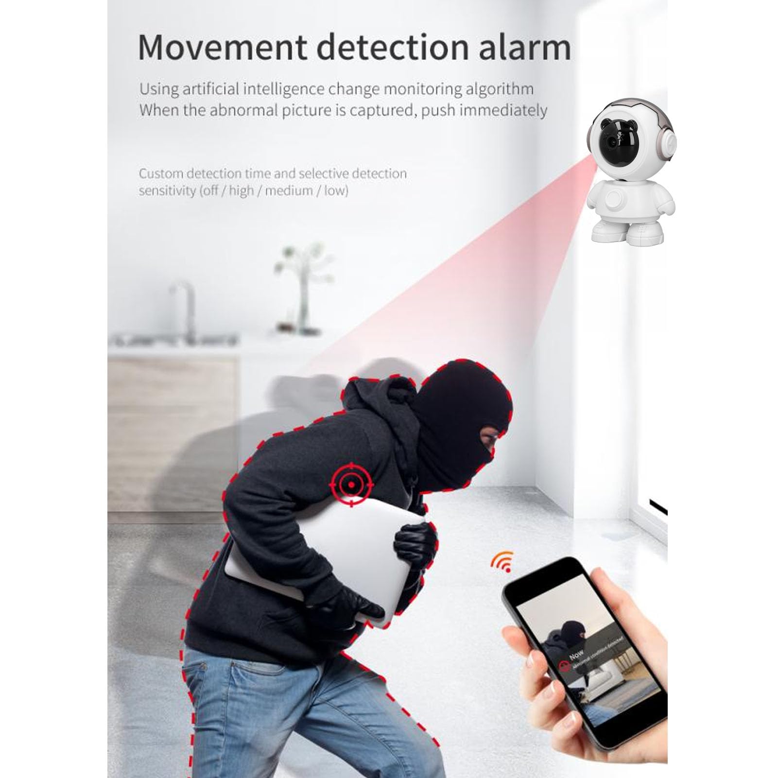 Asixxsix Robot Security Camera with Auto Tracking