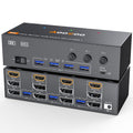 Conmutador KVM para tres monitores 8K60Hz AO-303DH-US-4