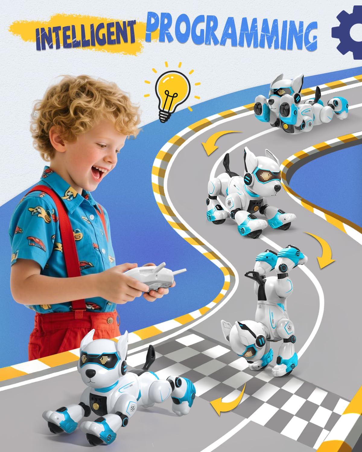 Программируемая Игрушка Робот-Собака с Голосовым Управлением и