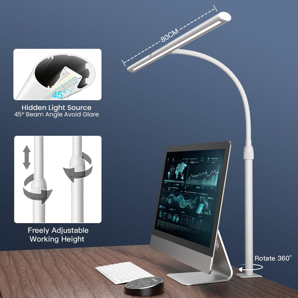 31.5" Desk Lamp Gesture Sensor Remote CLED-3927C