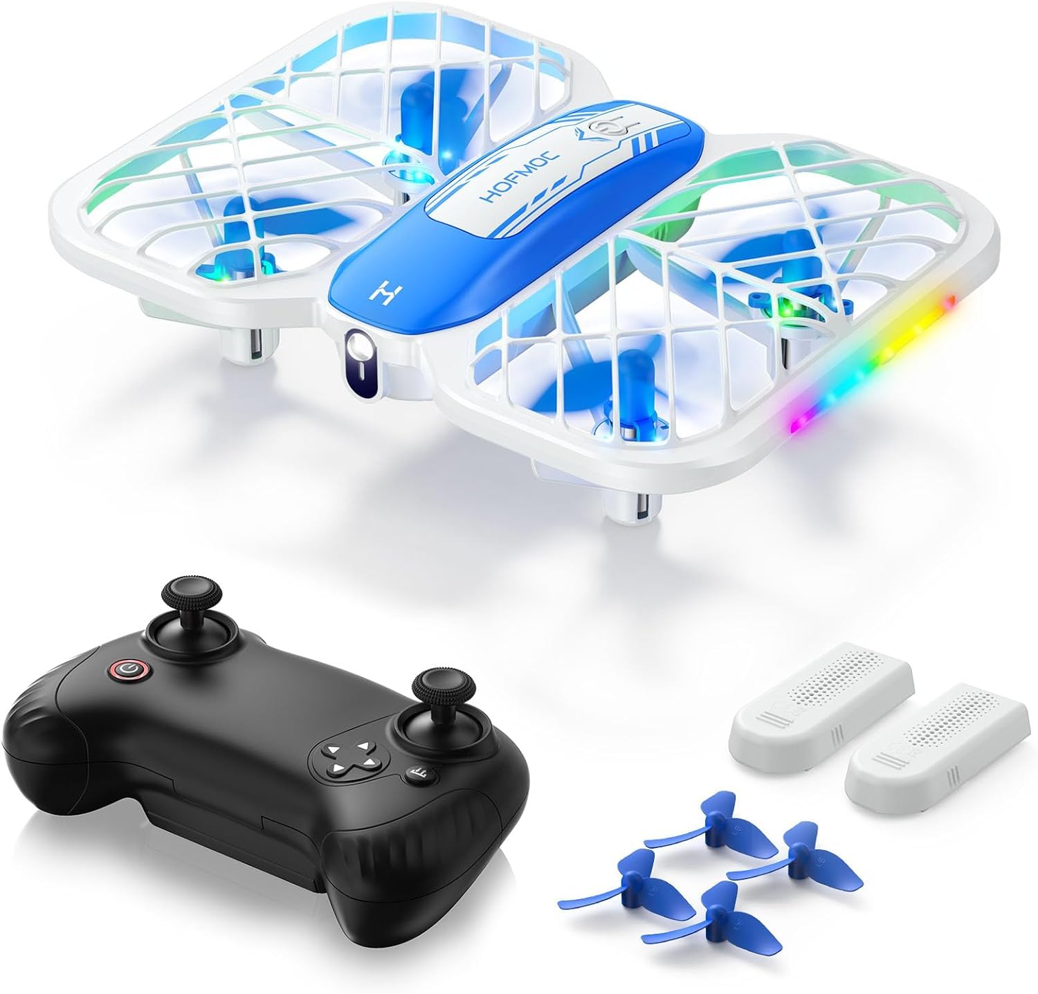 HOFMOC Mini Drone for Kids 8-15, Indoor Drones Gifts for Boys 8-12, Boys Toys Age 8-10, Beginner Drones with Propeller Protection, Throw to Go, Altitude Hold, 3D Flips and Headless Mode