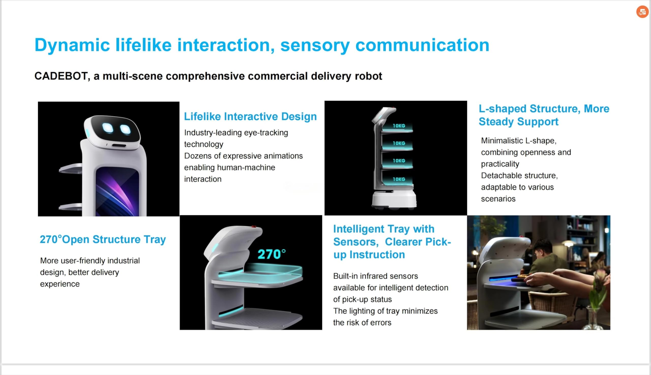 Коммерческий робот для доставки еды с многоярусной навигацией