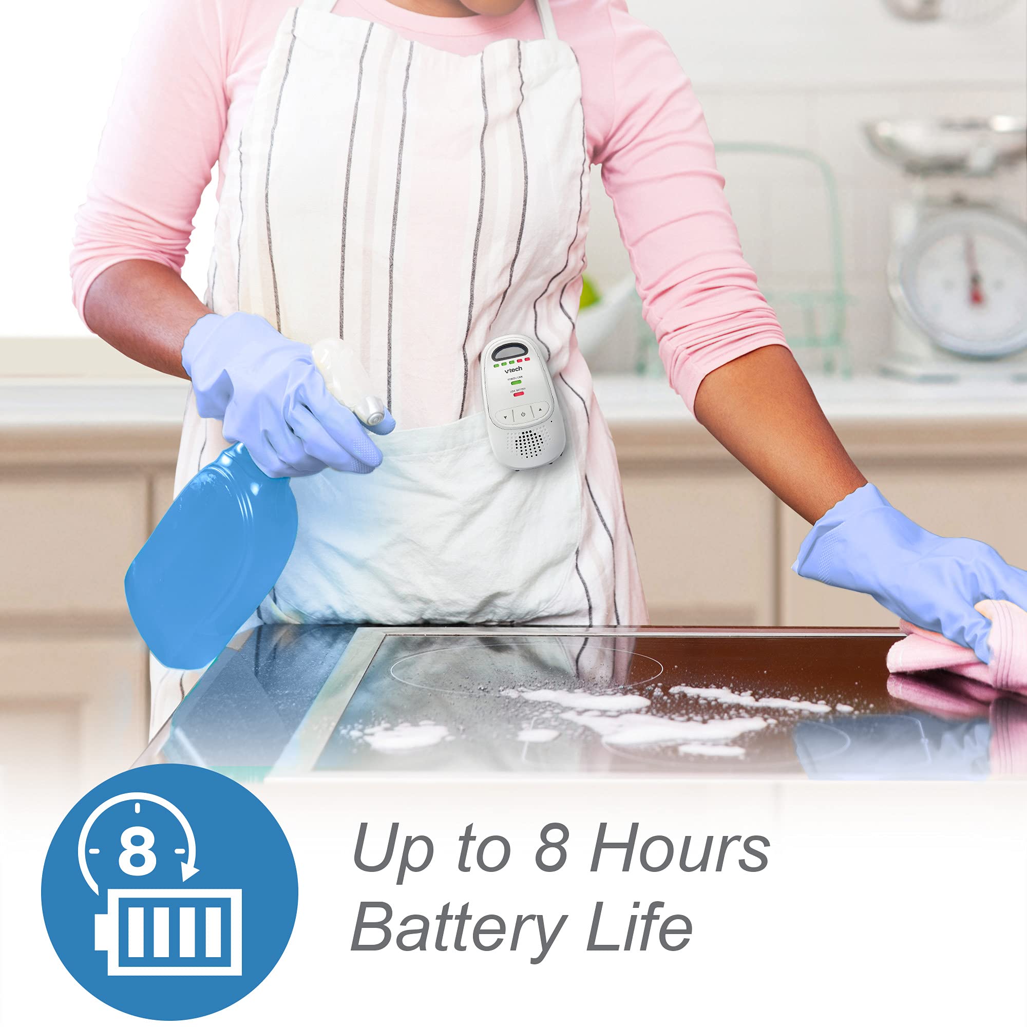 Langstrecken-Audio-Babyphone mit wiederaufladbarem Akku DM221-2