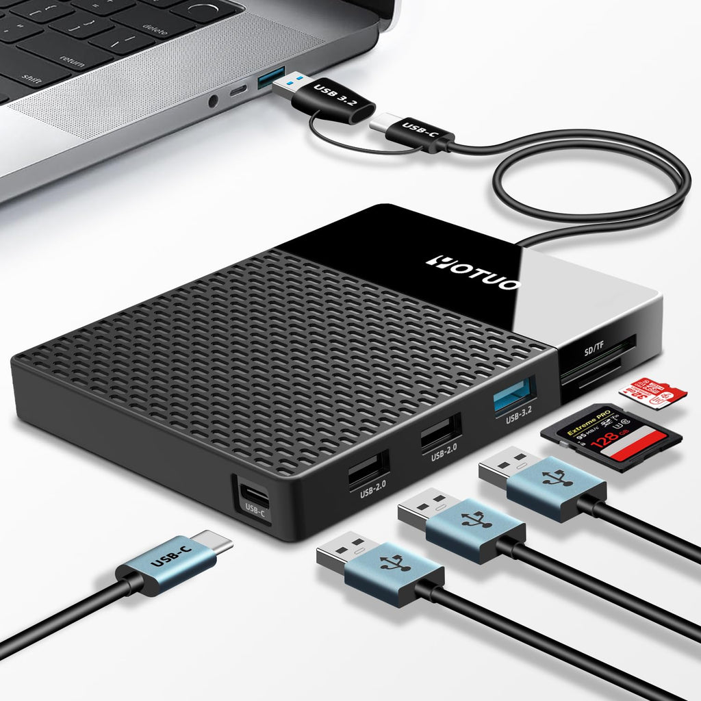 1TB External Hard Drive USB C Multiport Hub 7-in-1