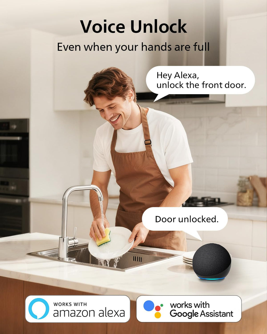 WiFi Ağıllı Kilid Açarız Giriş Daxili Wi-Fi Ölü Bolt