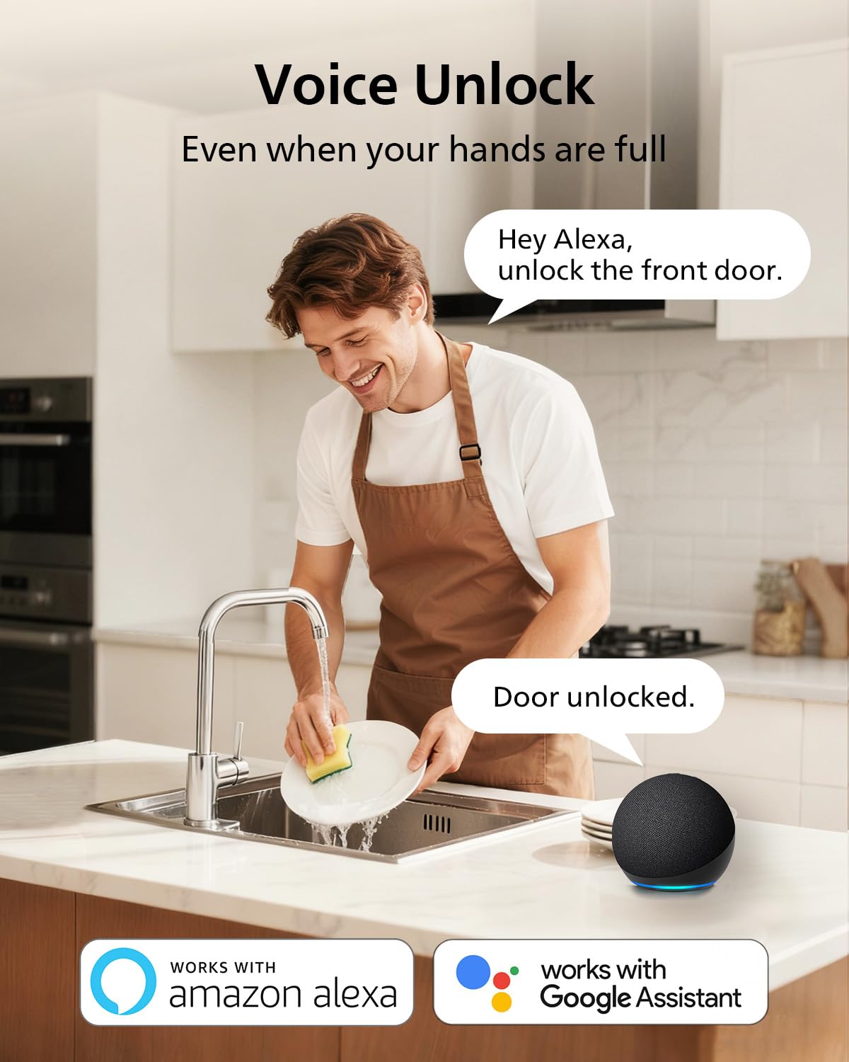 WiFi Ağıllı Kilid Açarız Giriş Daxili Wi-Fi Ölü Bolt
