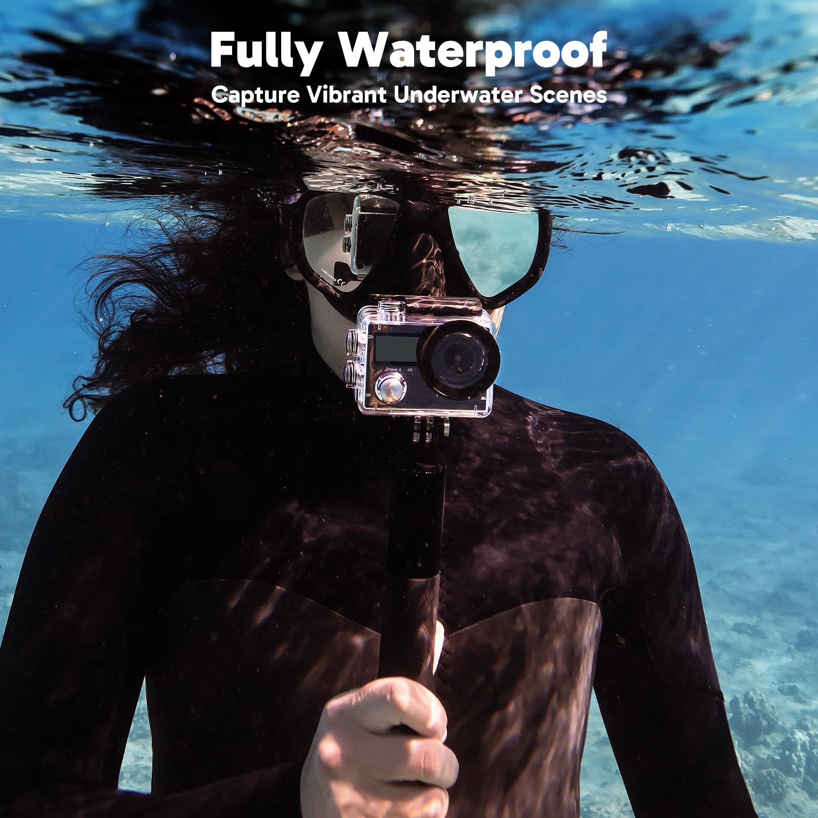 4K 30fps Action Camera 20MP Photo EIS WiFi Waterproof