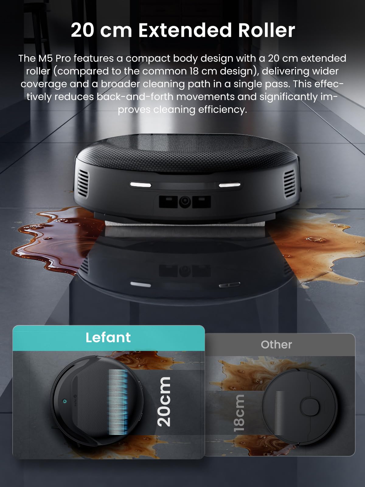 Lefant LiDAR Robot Vacuum and Mop with 18000Pa Suction