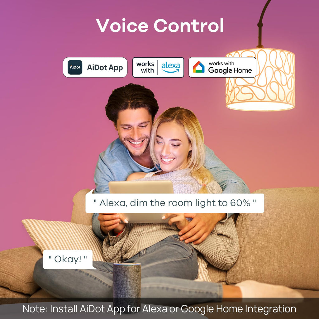 Wi-Fi Ağı Smart LED Lampası A19 Rəng Dəyişən L900-5W-A19-W