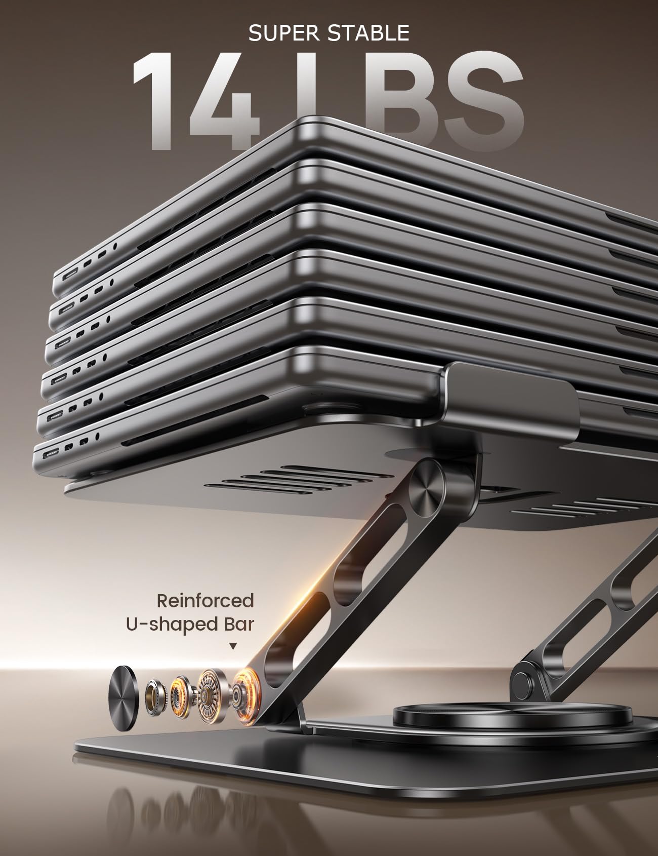 360° Rotating Aluminum Laptop Stand STDL04
