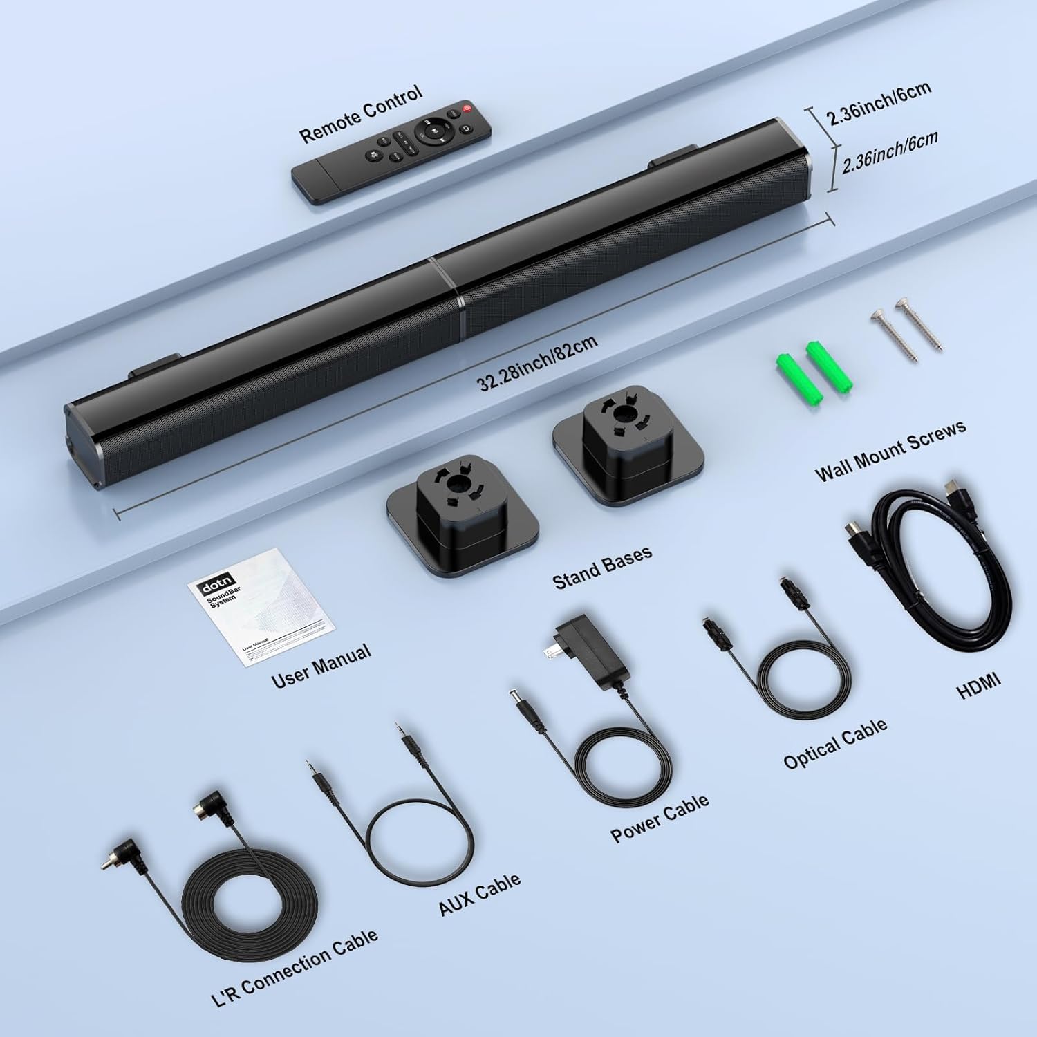 Barra de Sonido Bluetooth de 80W para Smart TV