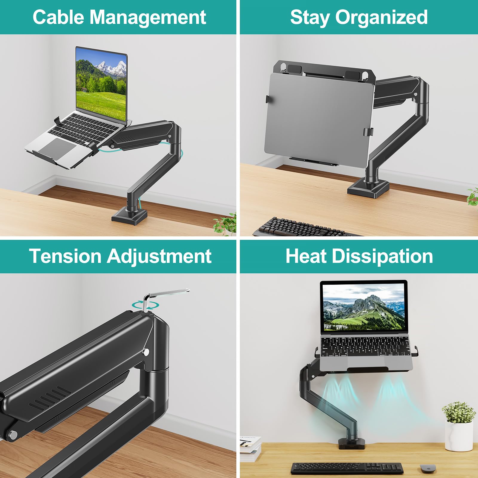 Soporte de Escritorio para Monitor y Portátil 2 en