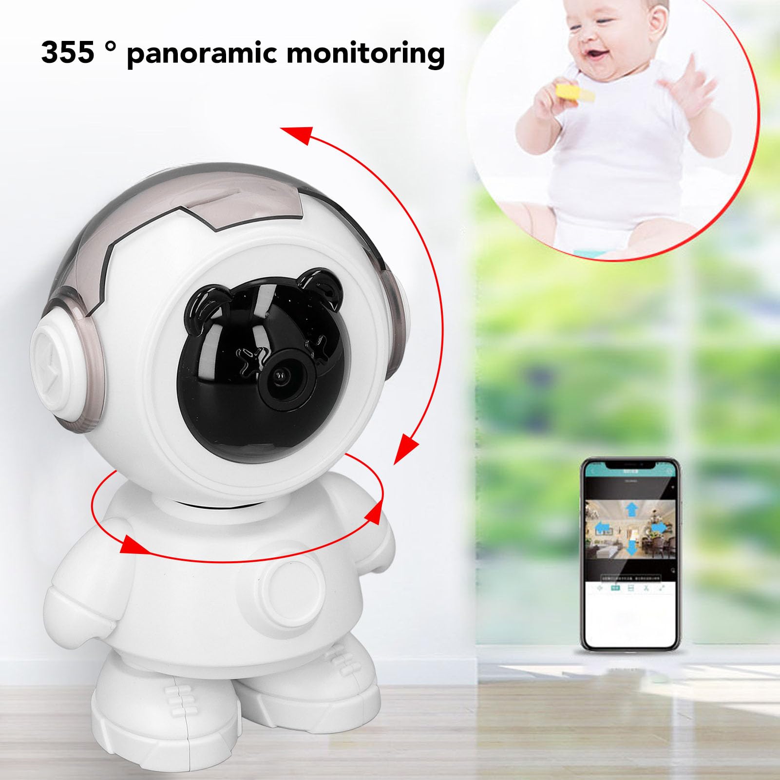 Asixxsix Robot Security Camera with Auto Tracking