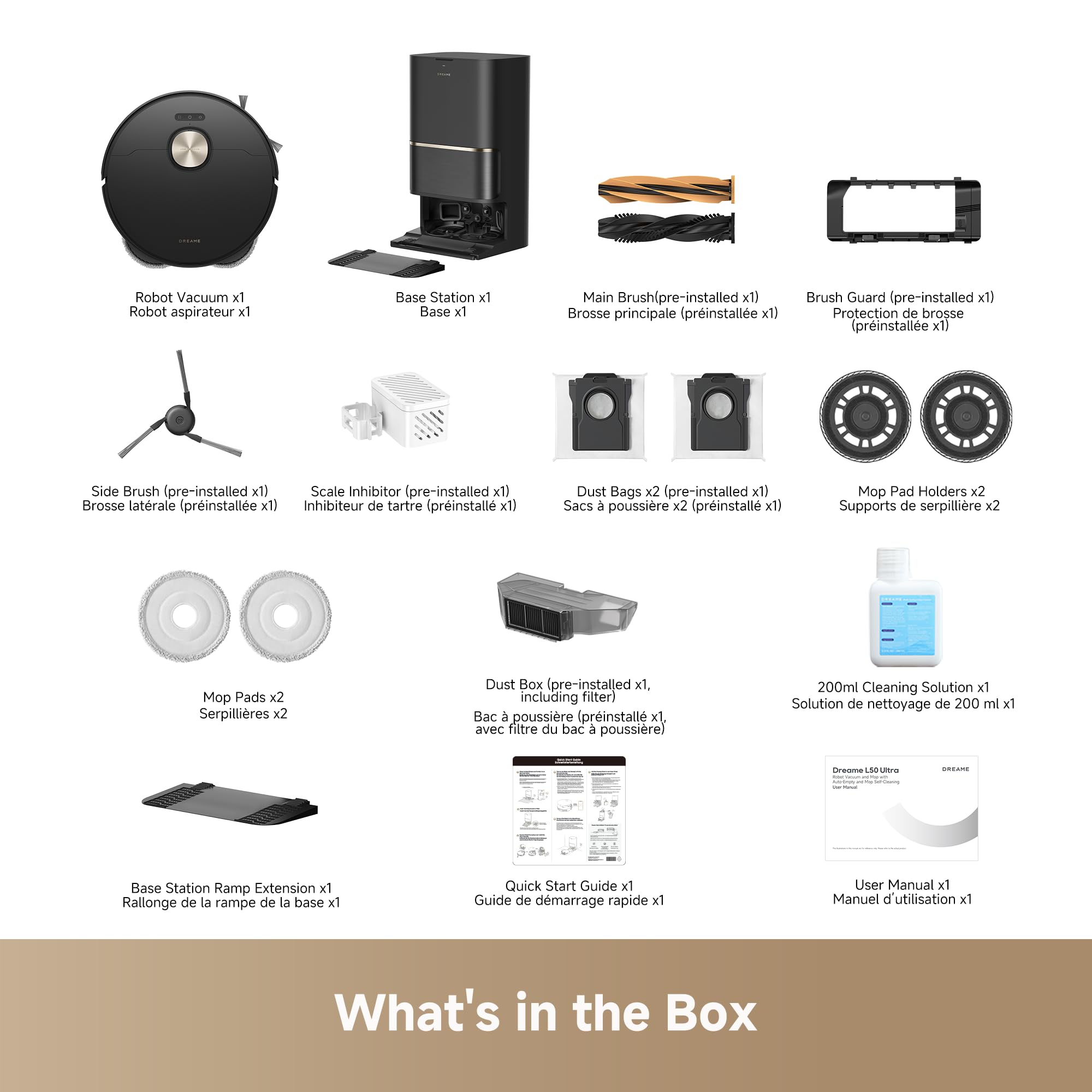 DREAME L50 Ultra Robot Vacuum and Mop Black