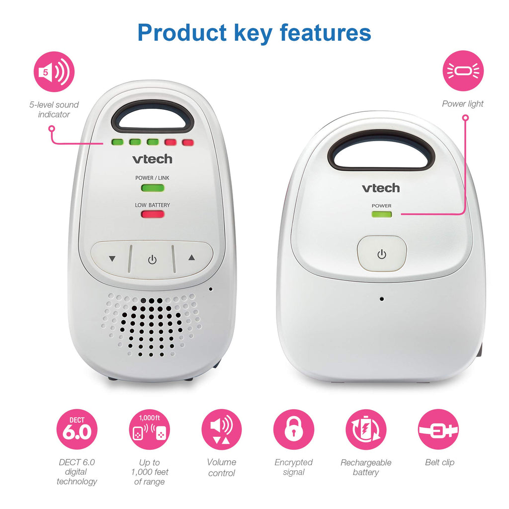 Langstrecken-Audio-Babyphone mit wiederaufladbarem Akku DM221-2